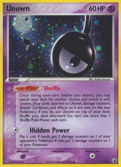 Unseen Forces Unown Pokémon card